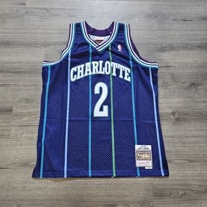 Mitchell Ness Charlotte Hornets Larry Johnson 1995 Swingman Jersey Mens Large